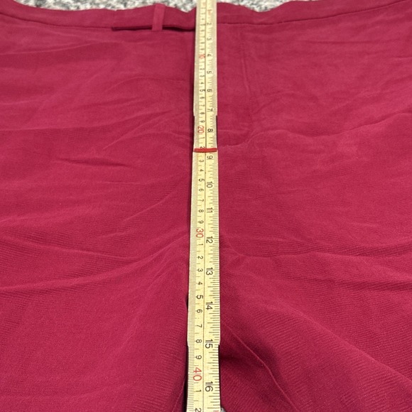 Allison Taylor Ruby Red Sz 12 Wide Leg 75% Silk 25% Linen Pedal Pusher Style